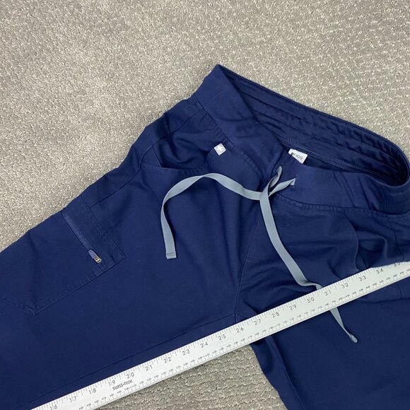 Figs Zamora Scrub Pants Womens XS Petite Blue Joggers Drawstrings XSP W18SW2005P - Picture 13 of 14